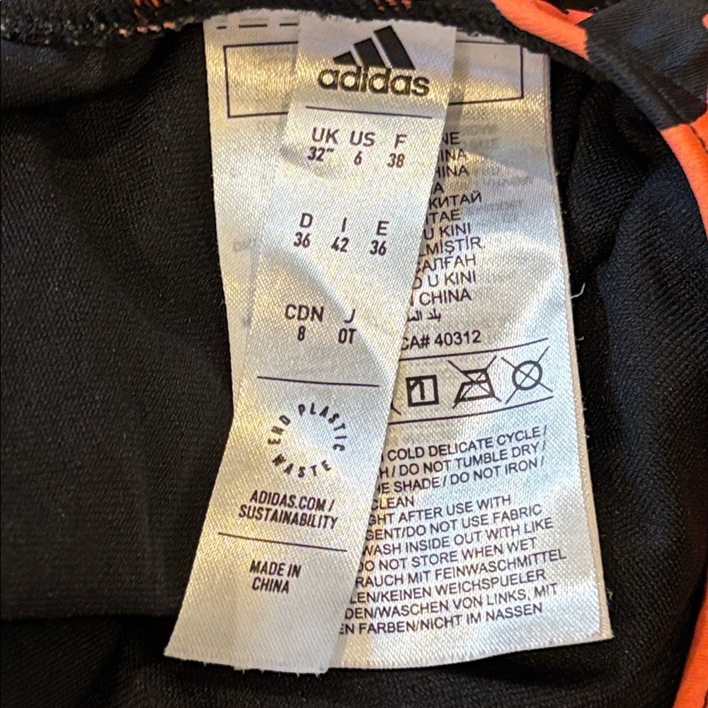 adidas Women's Rich Mnisi One Piece Swimsuit Size 6 Geometric Bathing Suit - Picture 9 of 11